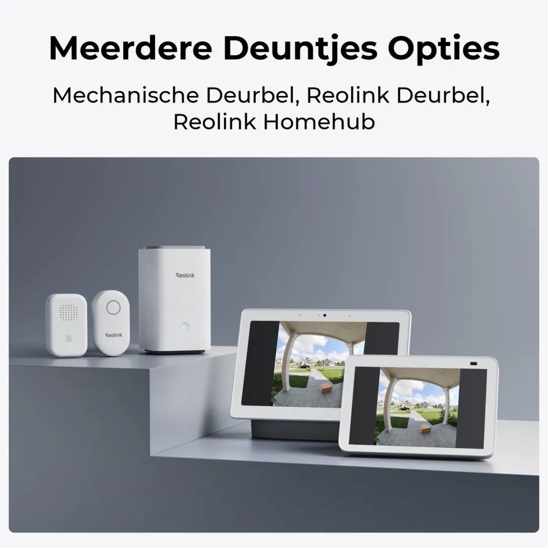 Reolink 2K 4MP Batterij Videodeurbel - 180° Zicht - Zwart