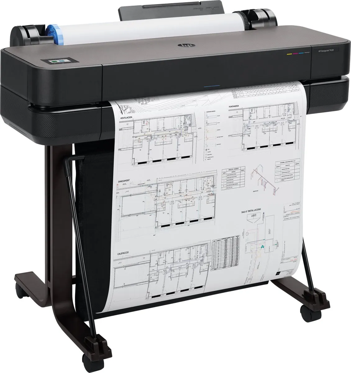 HP Designjet T630 5HB09D#B19 Printer - 24 inch - 4 Kleuren - Zwart