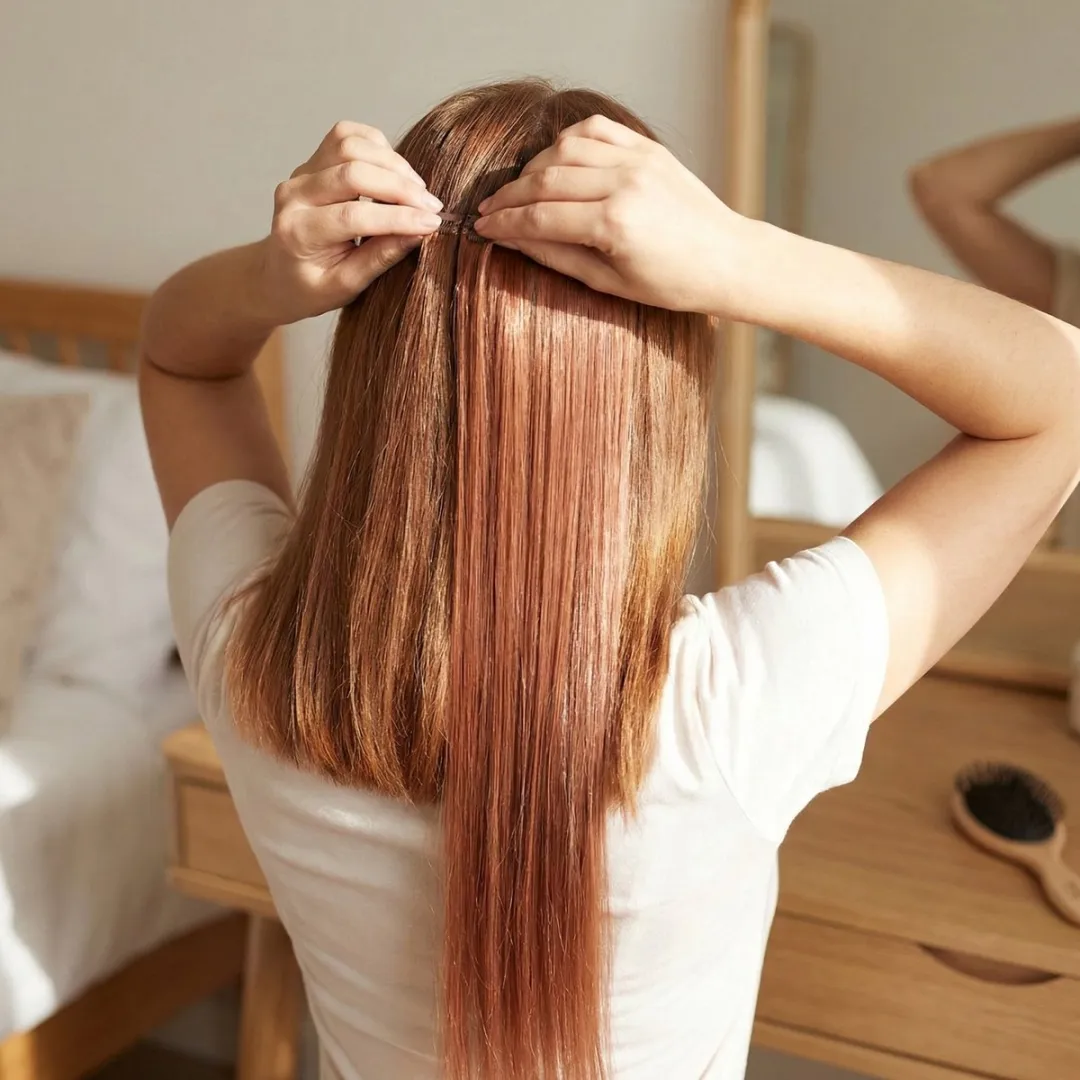 NUVEX Hairextensions Clip-in Set - Synthetisch - Mauve Roze