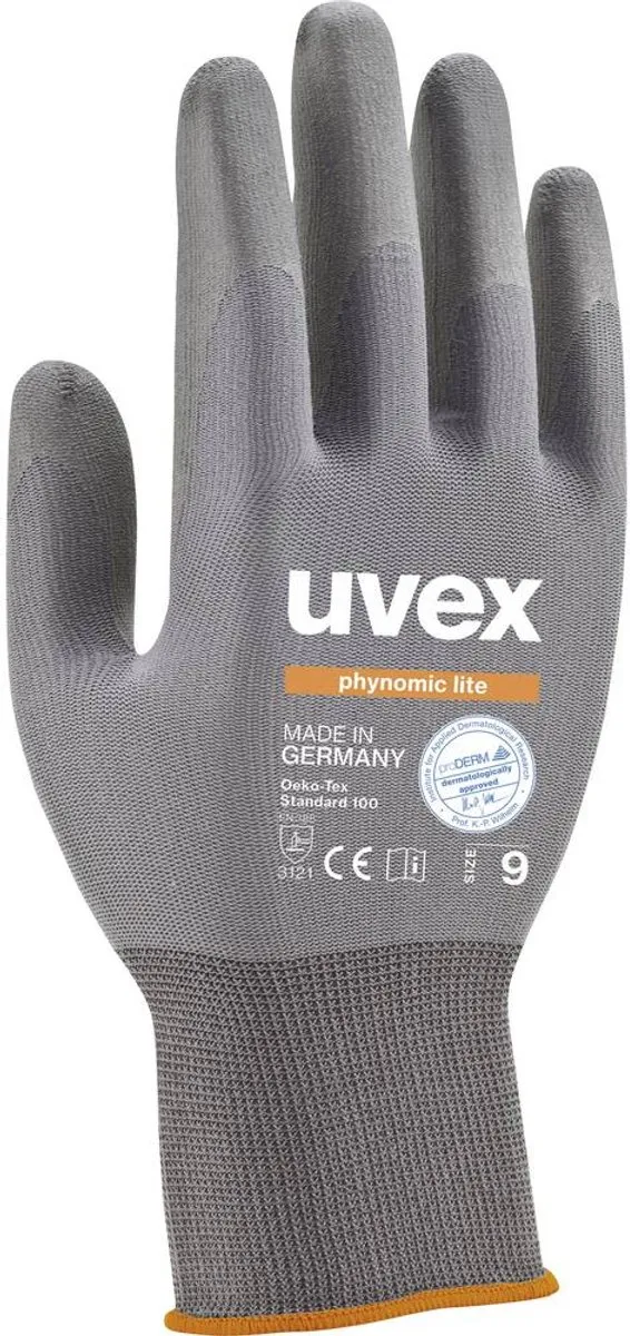Uvex Phynomic Lite 6004008 Werkhandschoen - Maat 8 - Grijs