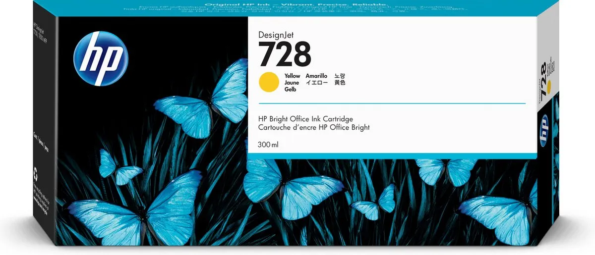HP 728 Geel XL Cartridge - 300ml
