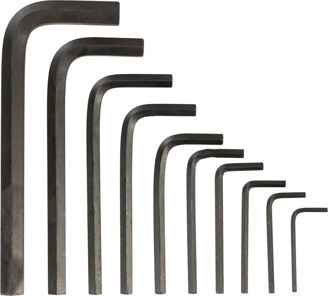 Silverline Imbussleutelset 10-delig 2-10mm - Zwart