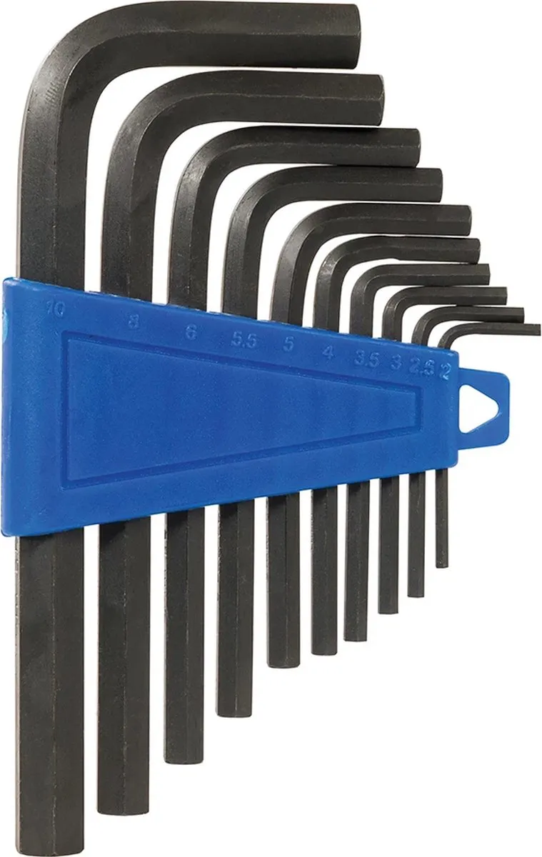 Silverline Imbussleutelset 10-delig 2-10mm - Zwart