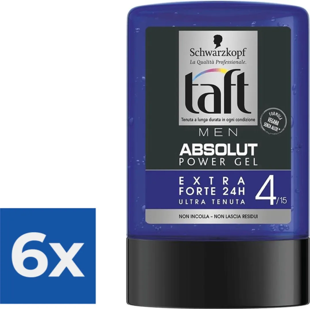 Schwarzkopf Taft Absolute Hold Haargel 1800ml - 6 Stuks