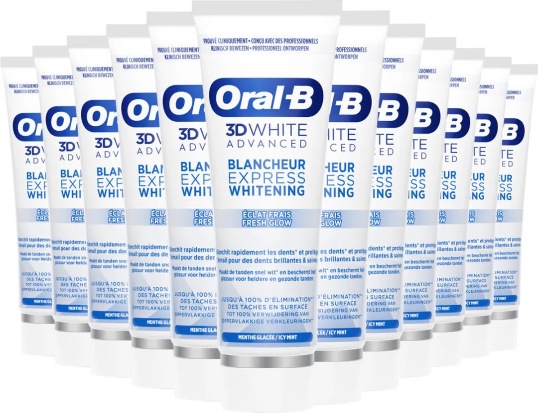 Oral-B 3DWhite Advanced Express Whitening Tandpasta 12x75ml