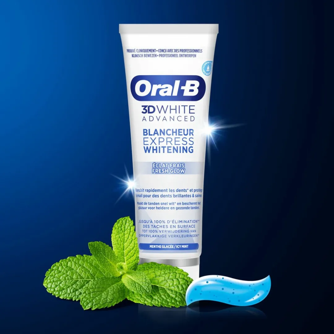 Oral-B 3DWhite Advanced Express Whitening Tandpasta 12x75ml - afbeelding 2 van 6