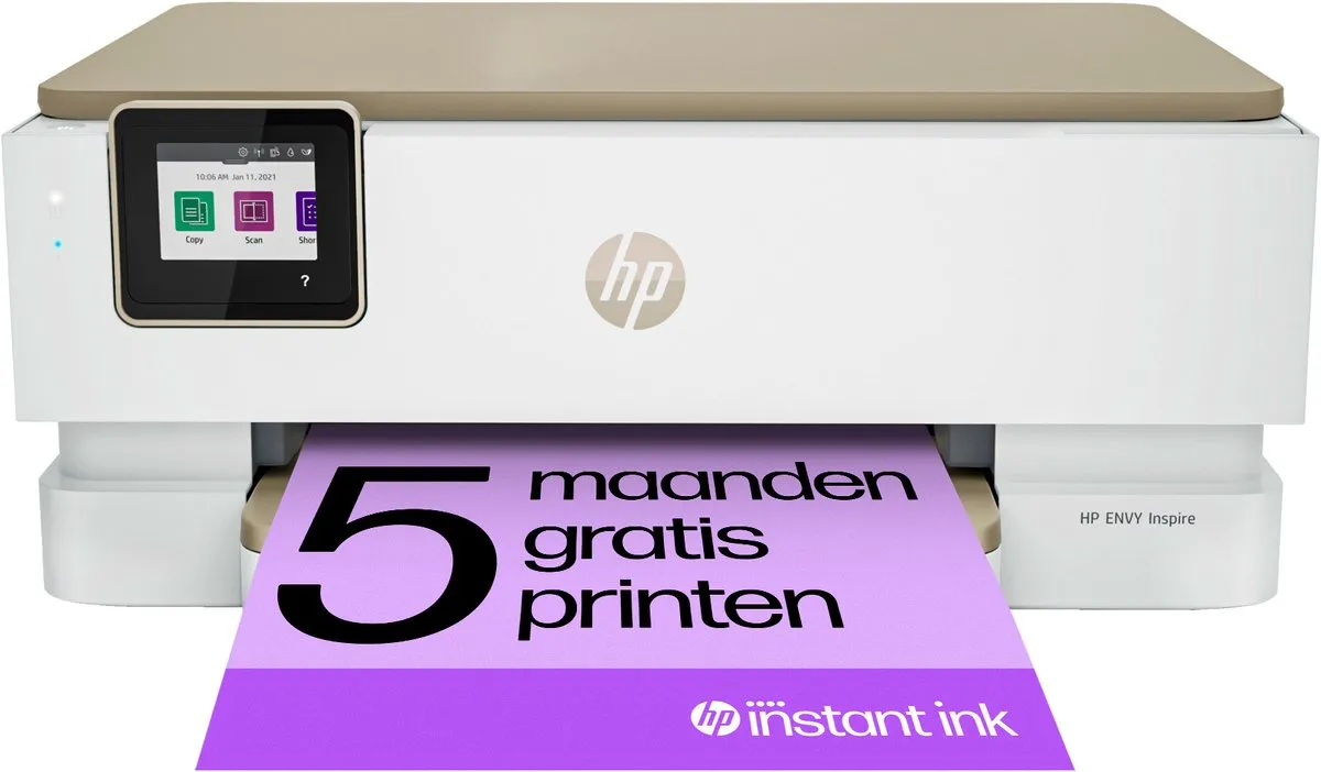 HP Envy Inspire 7220e Creator Bundel - Inkjet Fotoprinter - Wifi - Geschikt voor Instant Ink - Beige