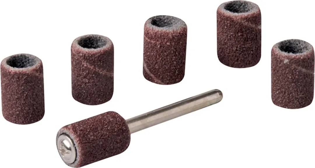Silverline Schuurkoker Set 7-delig Ø6,35mm Korrel 80