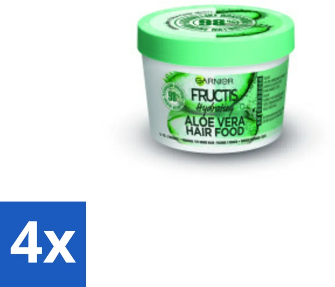 Garnier Fructis Hair Food Aloe Vera Haarmasker 400ml - 4 Stuks