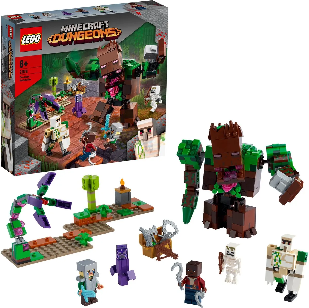 LEGO Minecraft De Junglechaos 21176 - 489 Stukken
