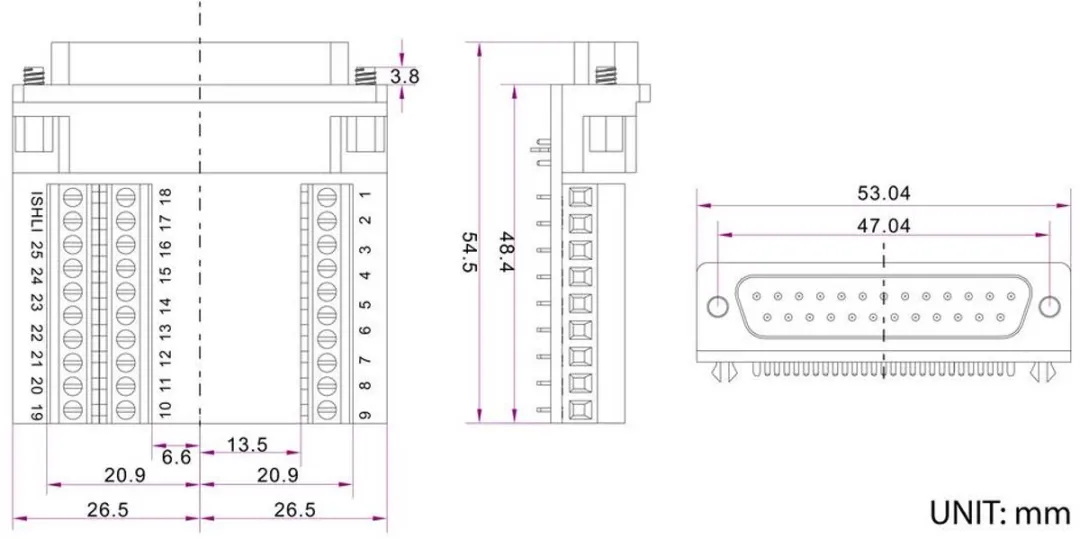 Tru Components D-sub 25-polig 90° Stekker - 1 Stuk