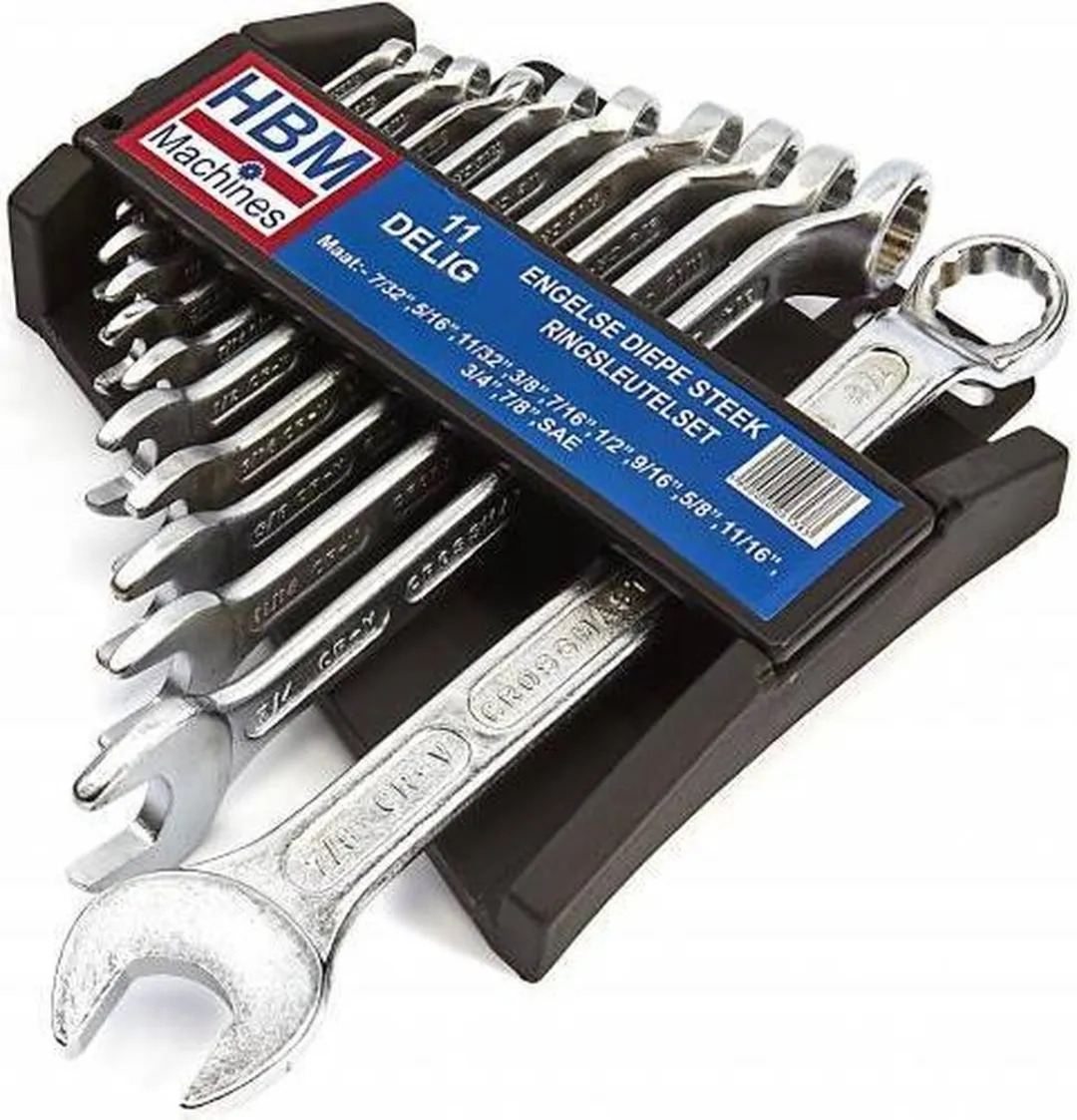 HBM 11-delige Engelse Steek Ringsleutelset 5/16"-7/16"