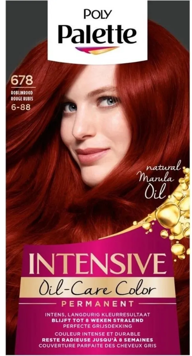 Schwarzkopf Poly Palette Haarverf 678 Robijnrood - 7 Stuks