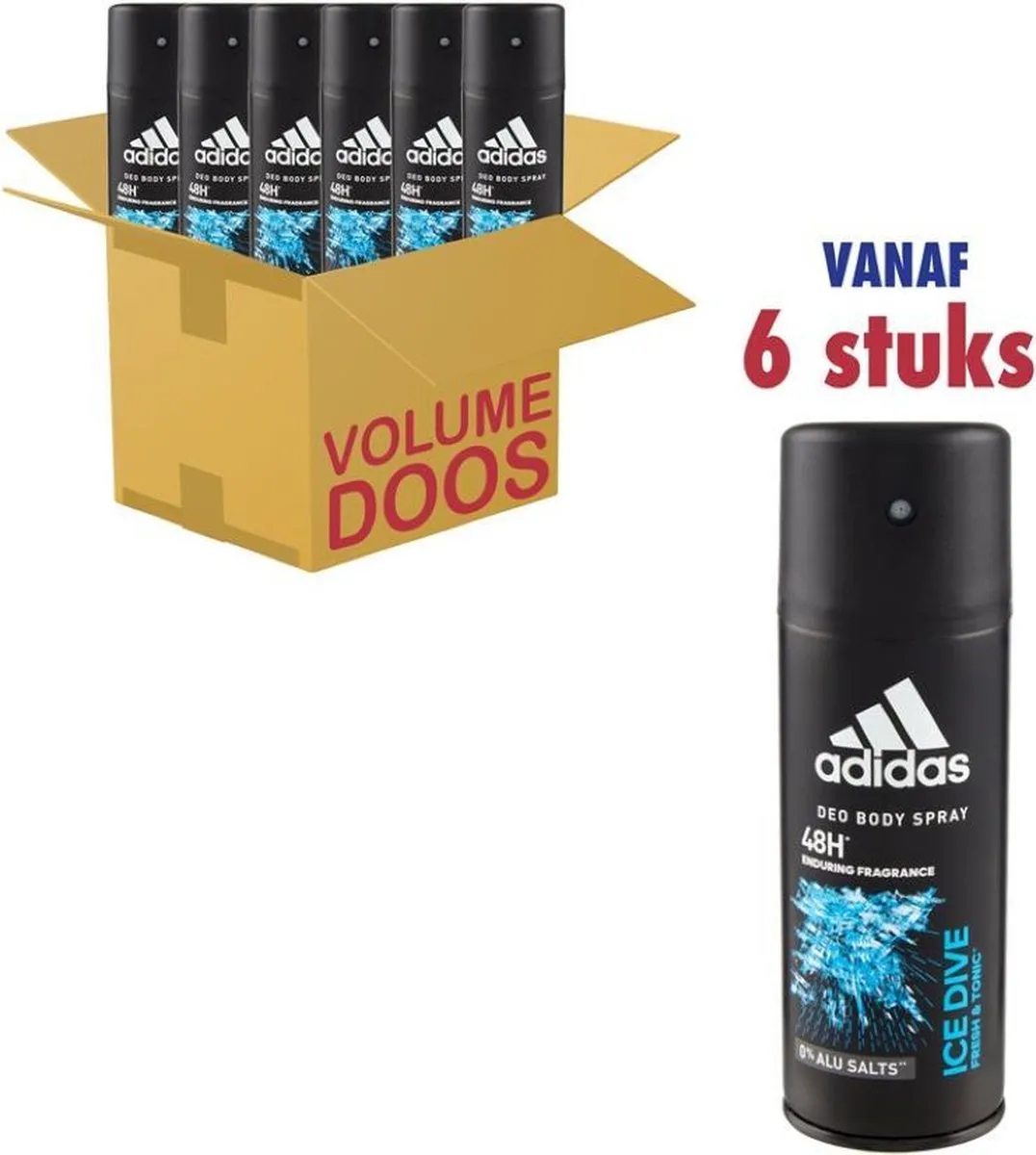 adidas Deodorant Spray Ice Dive 6x150ml - afbeelding 6 van 6