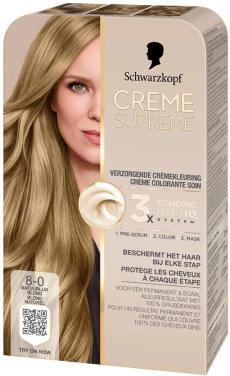 Schwarzkopf Crème Supreme 8-0 Haarkleuring 245g