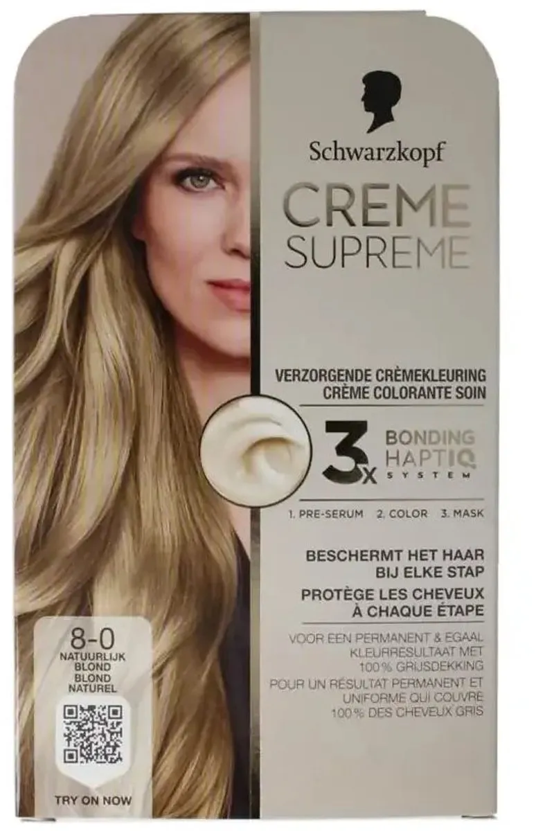 Schwarzkopf Crème Supreme 8-0 Haarkleuring 245g