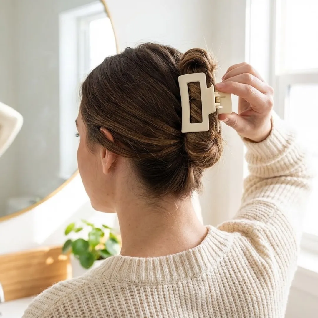 NUVEX Haarclips Set 20 Stuks - Matte Rechthoekige Klemmen