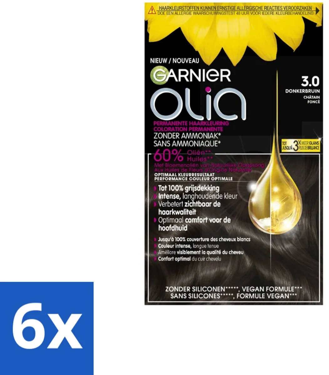 Garnier Olia 3 Haarkleuring Donkerbruin