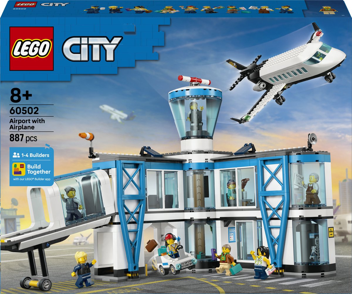 LEGO City luchthaven met vliegtuig - bouwset voor kinderen.