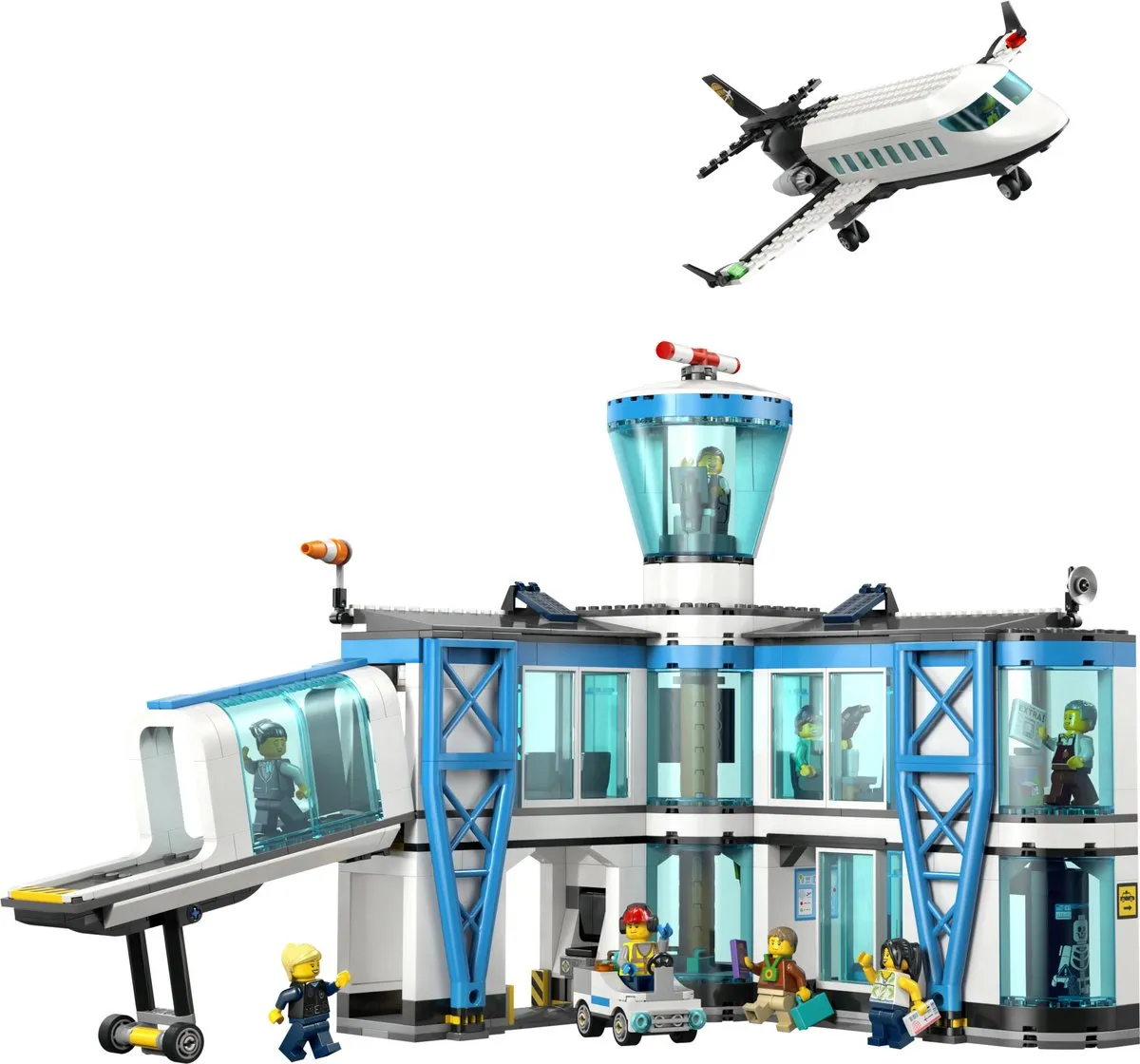 LEGO City Luchthaven 60502 Bouwset - 887 Stukken - 6 Minifiguren