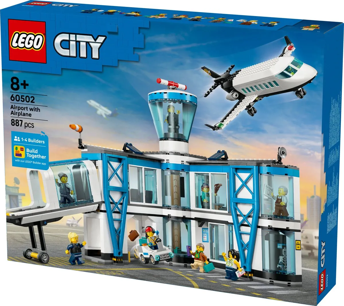 LEGO City Luchthaven 60502 Bouwset - 887 Stukken - 6 Minifiguren