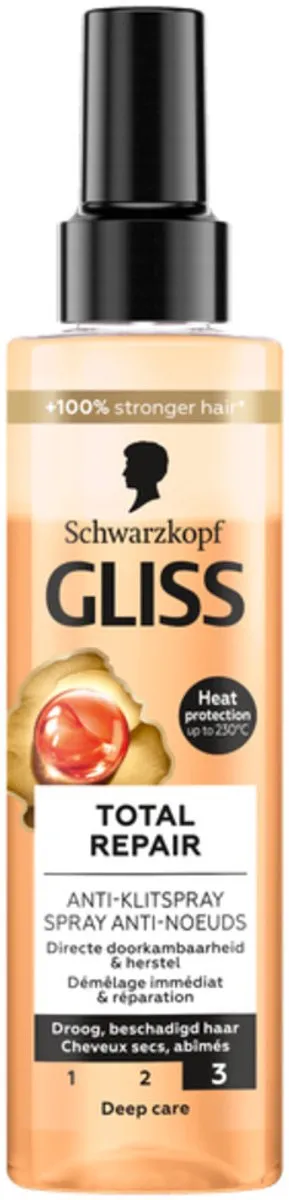 Schwarzkopf Gliss Kur Antiklit Spray Total Repair & Oil Nutritive - 2x400ml