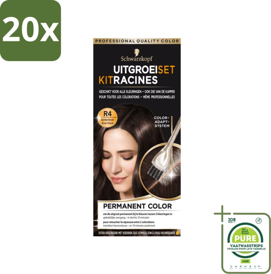 Schwarzkopf Uitgroeiset Donkerbruin R4