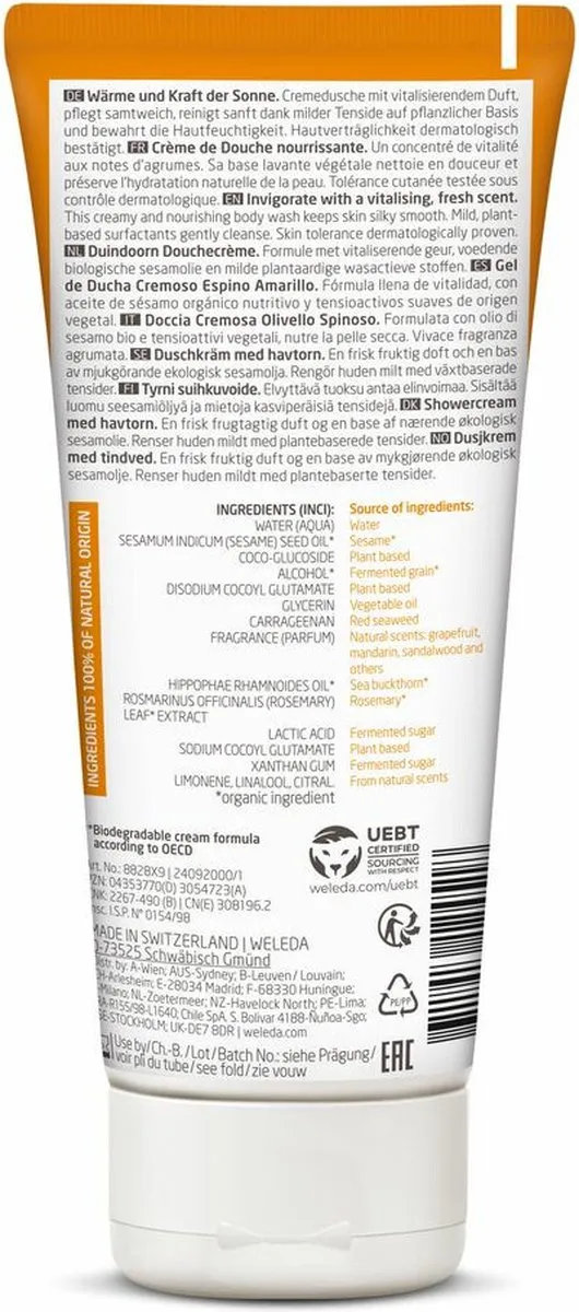 Weleda Duindoorn Vitality Douchecrème 200ml