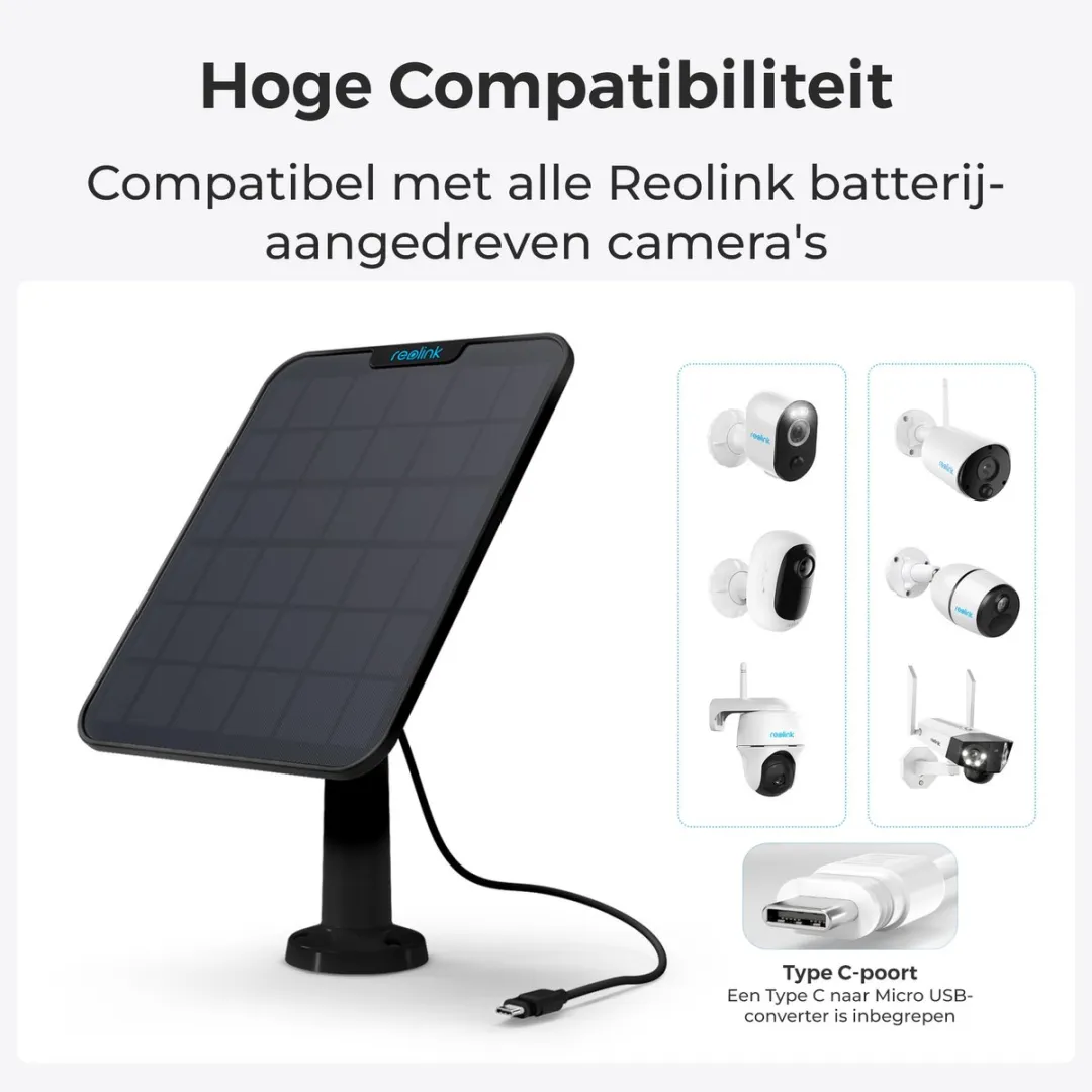 Reolink Zonnepaneel 6W - Zwart