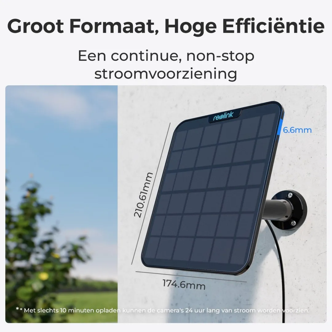 Reolink Zonnepaneel 6W - Zwart