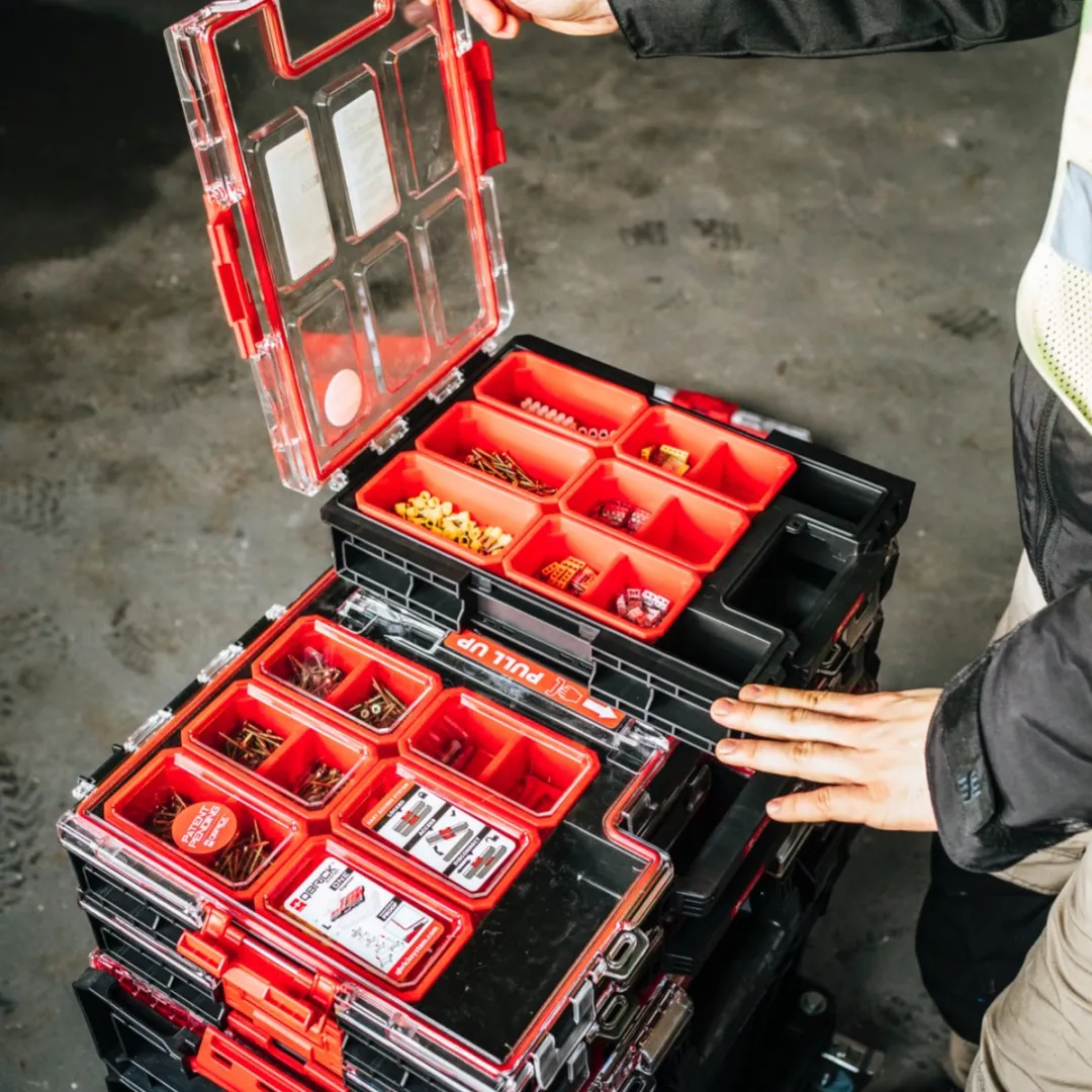 Toolbrothers RHINO XXL Organizer ECO M+ Dozen 5 Stuks - IP66 - Zwart/Rood