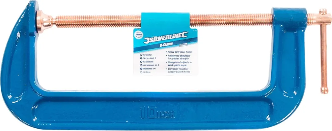 Silverline G-klem 250mm - Gietijzer - Roestbestendig