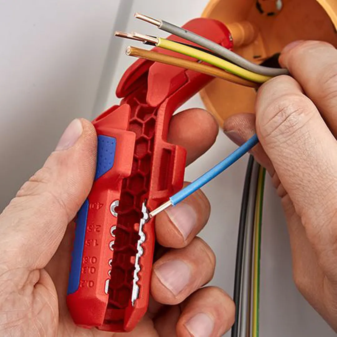 Knipex Ergostrip Rechts Ontmantelingsgereedschap - Rood - afbeelding 6 van 6
