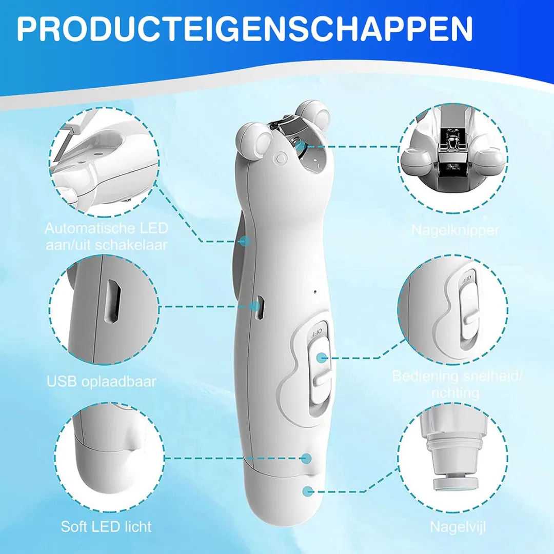Fits4kids Elektrische Baby Nagelvijl - Wit - 7 Stuks