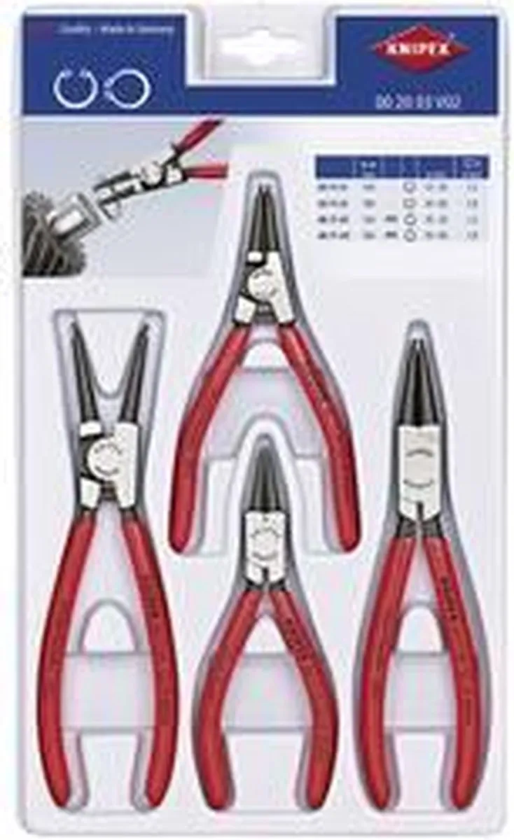 Knipex 002003V02 Borgveertangenset - 4 Stuks - afbeelding 6 van 6