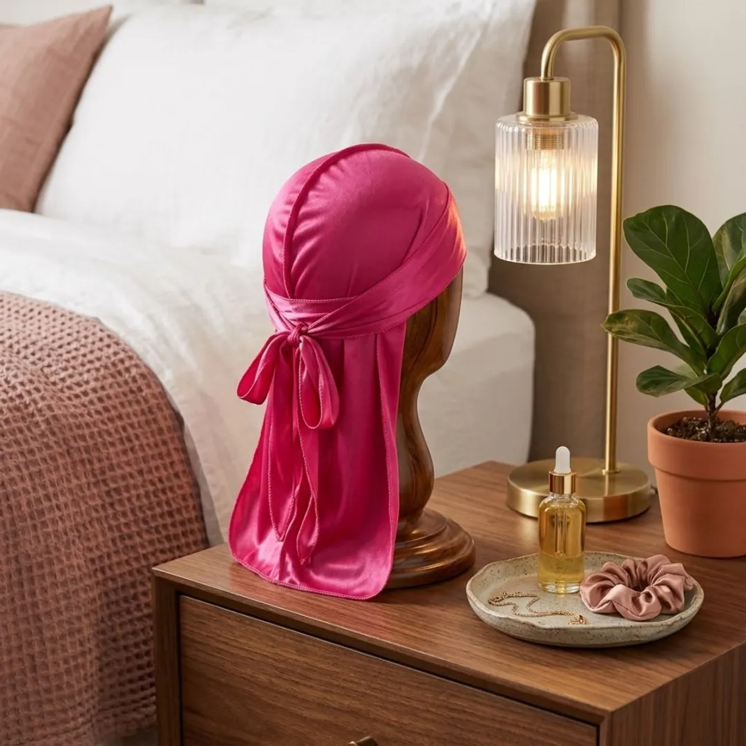 NuveX Roze Satin Douchemuts - Ademend