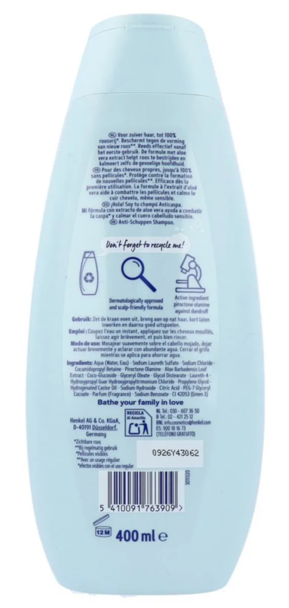 Schwarzkopf Anti Roos Shampoo 400ml