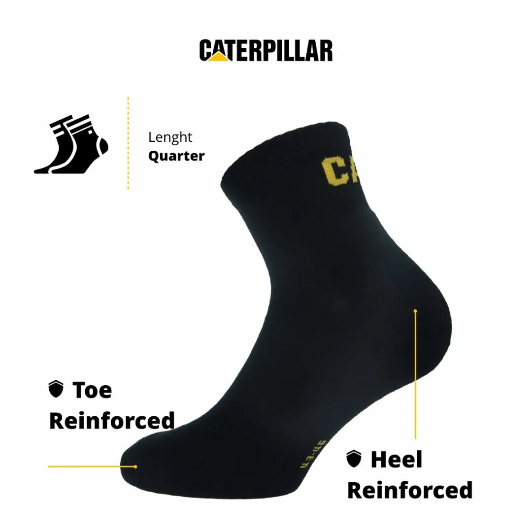 Caterpillar Quarter Werksokken Heren - 12 Paar - Zwart
