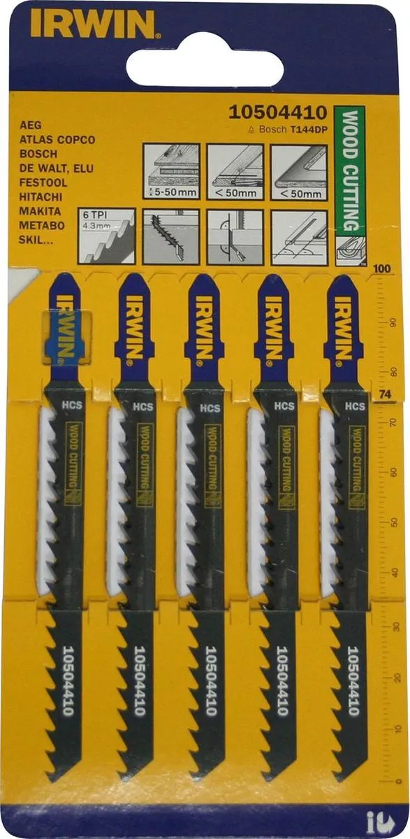 Irwin Decoupeerzaagblad HCS 100-6GR - 5 Stuks