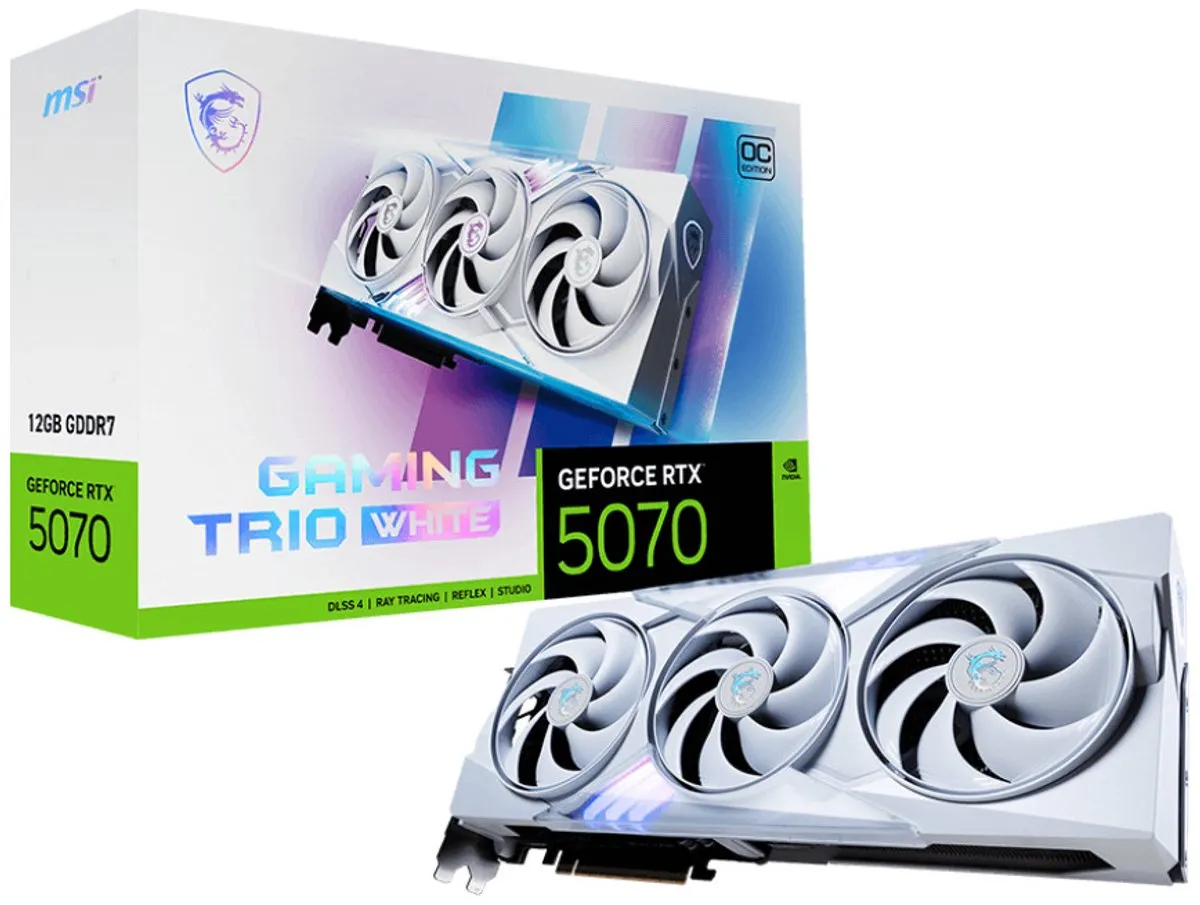 MSI GeForce RTX 5070 12G GAMING TRIO OC WHITE Videokaart - 12GB GDDR7