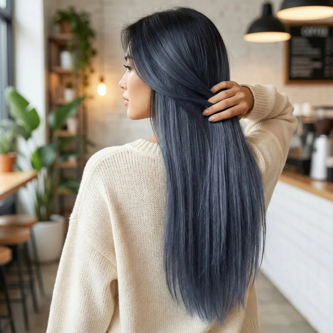 NuveX Blauw Clip-in Haar Extensies - Synthetisch - Blauw
