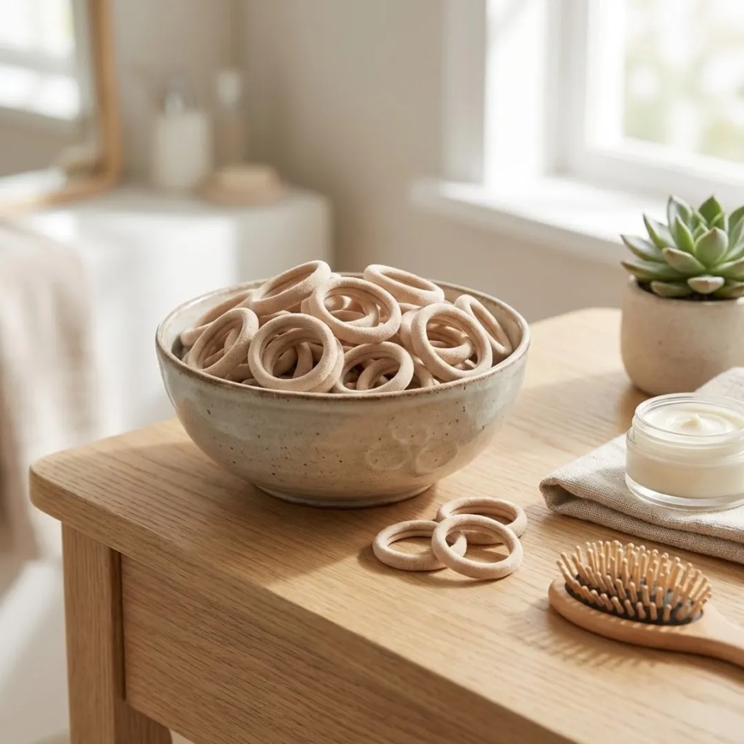 NuveX Haar Elastiekjes 50 Stuks - Beige
