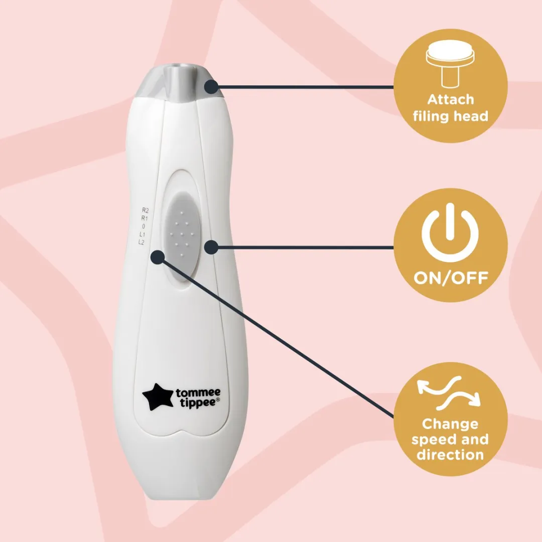 Tommee Tippee Elektrische Nageltrimmer - 8 Stuks - 2x AAA