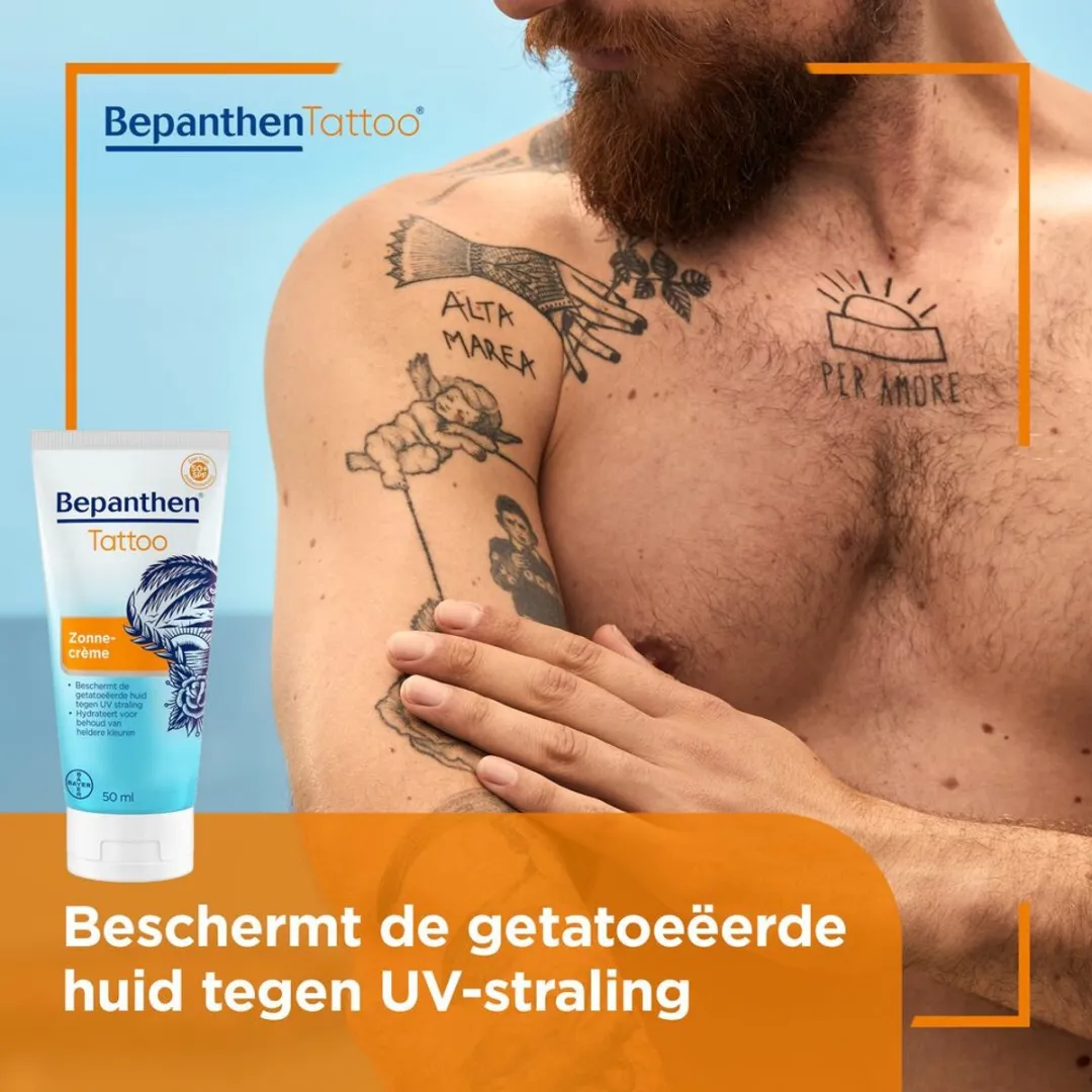 Bepanthen Tattoo Zonnecrème - 2 x 50 ml - Voordeelverpakking
