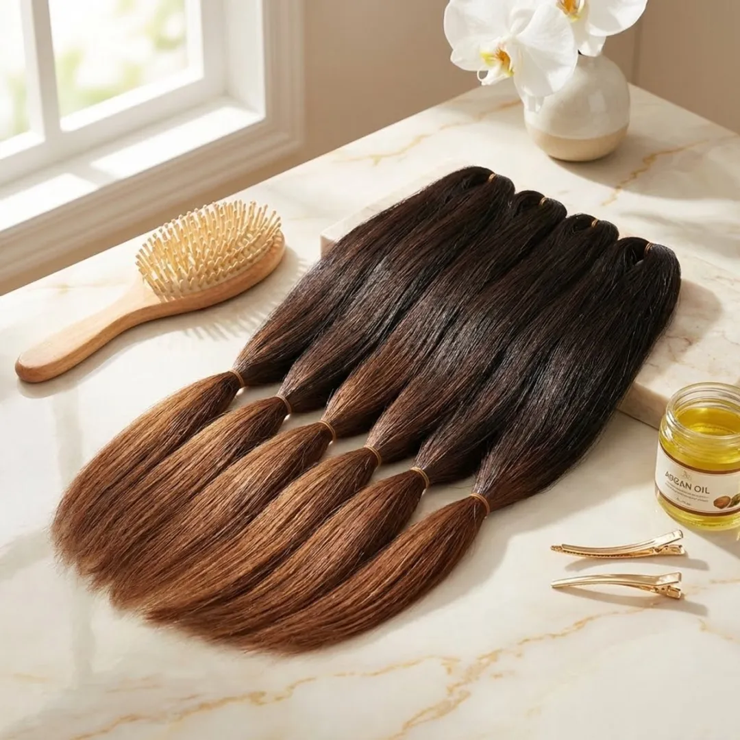 NUVEX Braid Extensions Double Triple Super X - 6 Stuks - Ombre Bruin