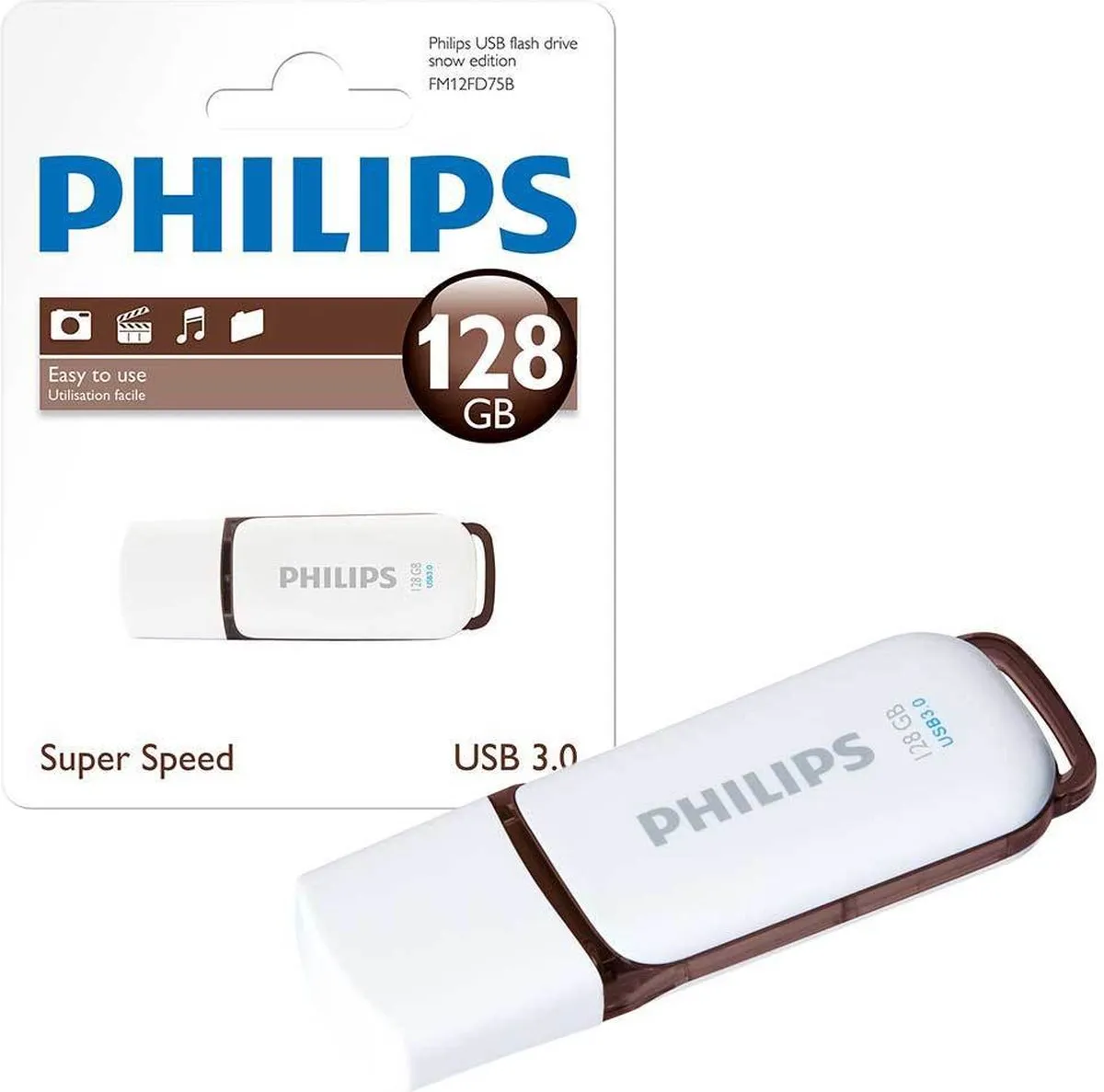 Philips FM12FD75B USB-Stick 128GB - Sunrise Orange/Wit