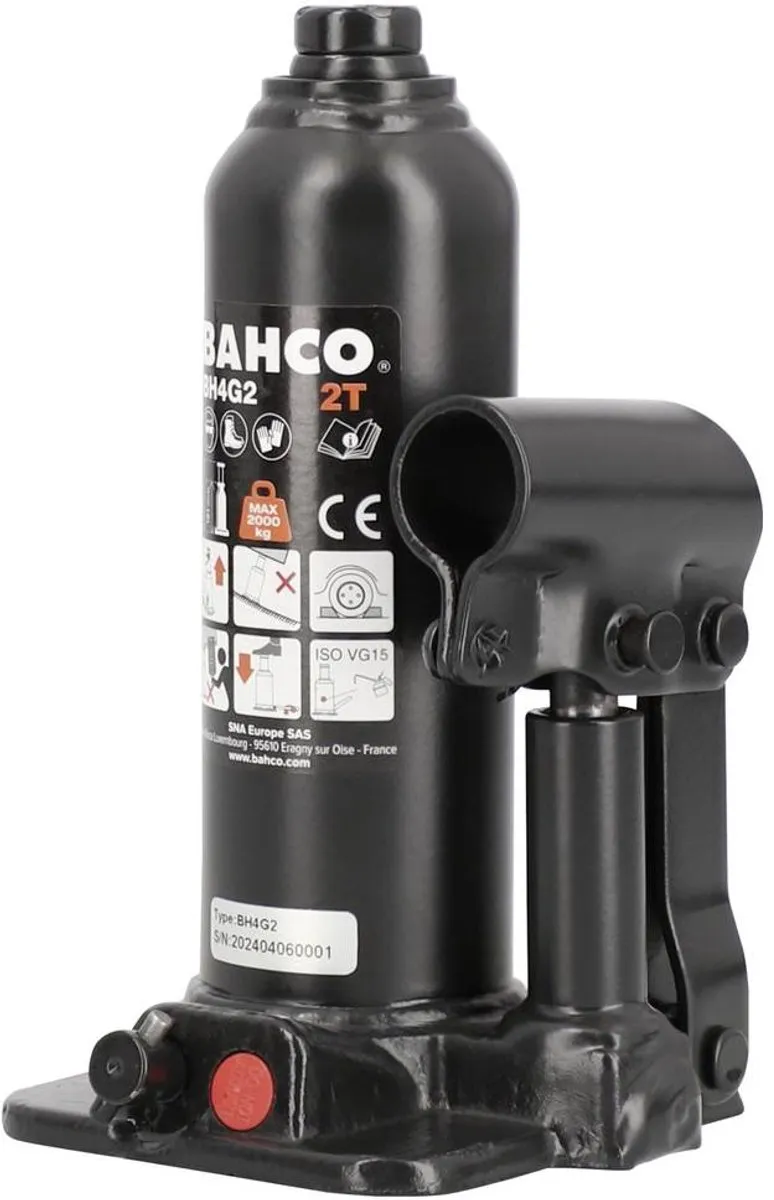 Bahco BH4G2 Hydraulische Krik 2t - 181-344mm Zwart