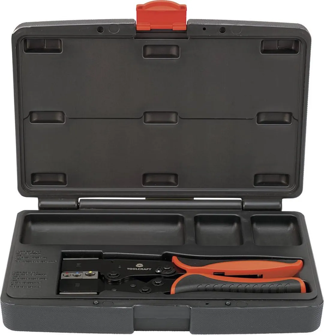 TOOLCRAFT 2-i-1 Krimptang - Geïsoleerde stekkers/kabelschoenen 0.5-10mm²