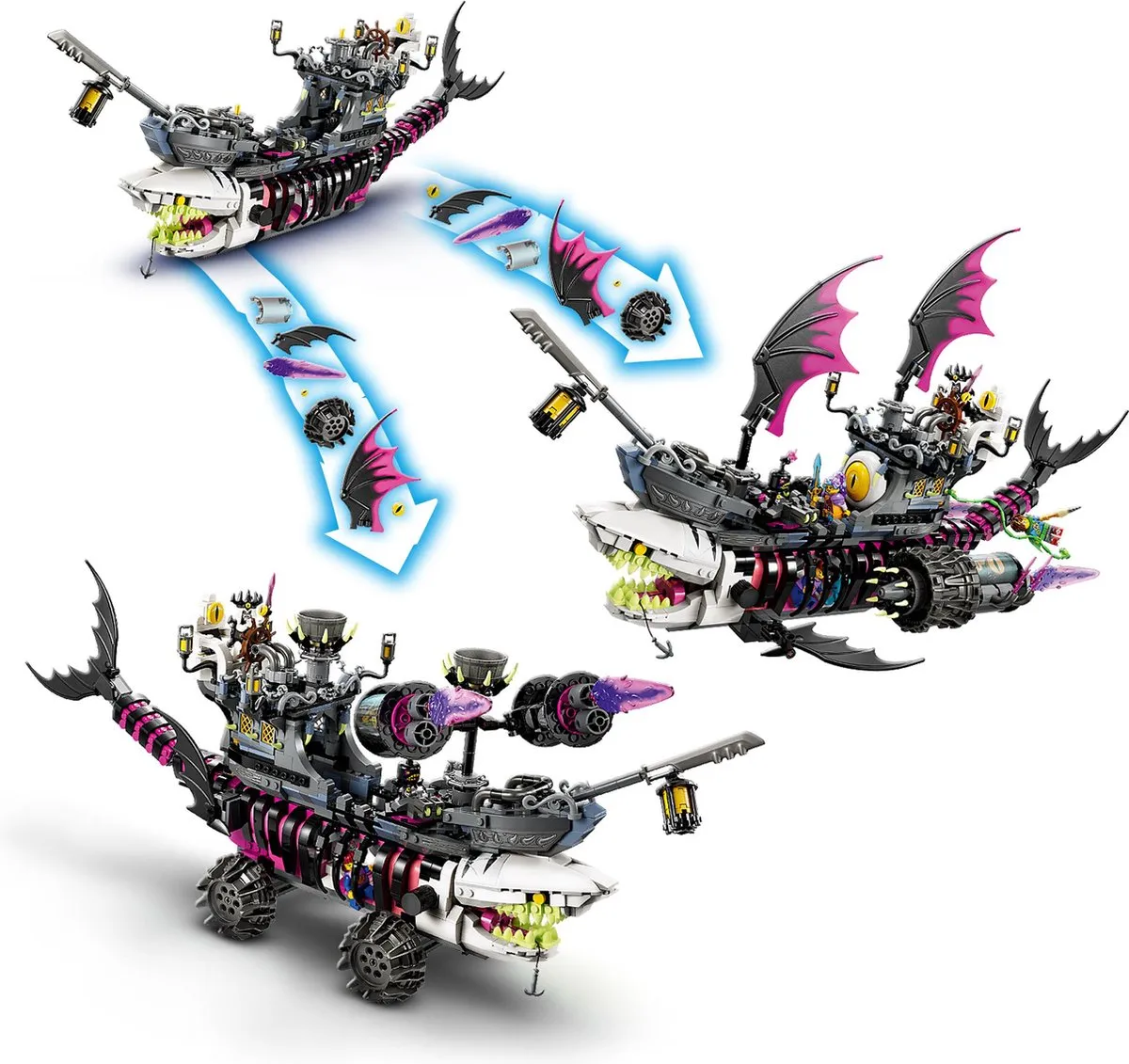 LEGO DREAMZzz Nachtmerrie Haaienschip 71469 - 1389 Stukken