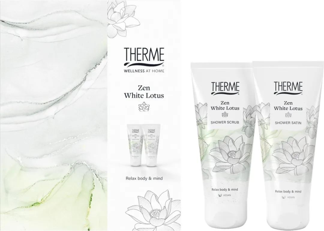 Therme Zen White Lotus Douchegel & Scrub Geschenkset 400ml - 2 Stuks